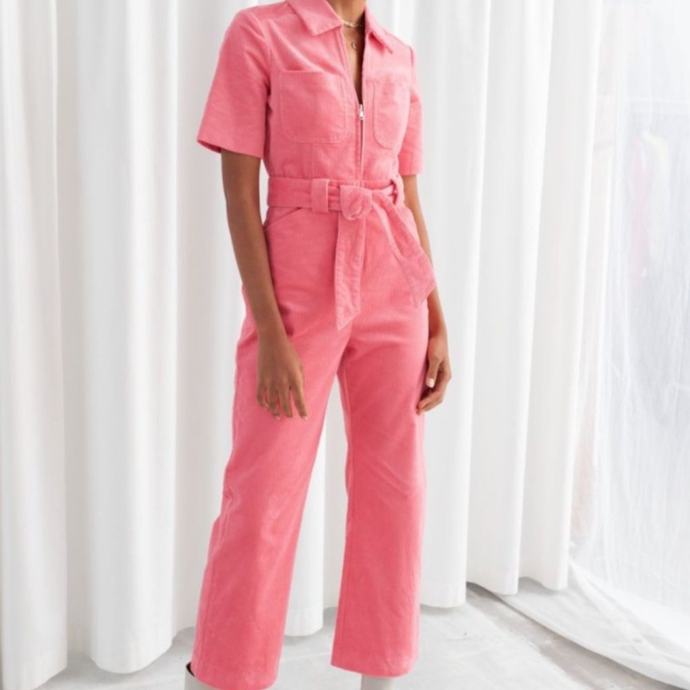 NWT - & Other Stories Pink Corduroy Jumpsuit